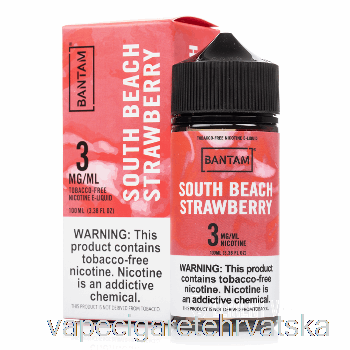 Vape Cigarete South Beach Strawberry - Bantam Vape - 100ml 3mg